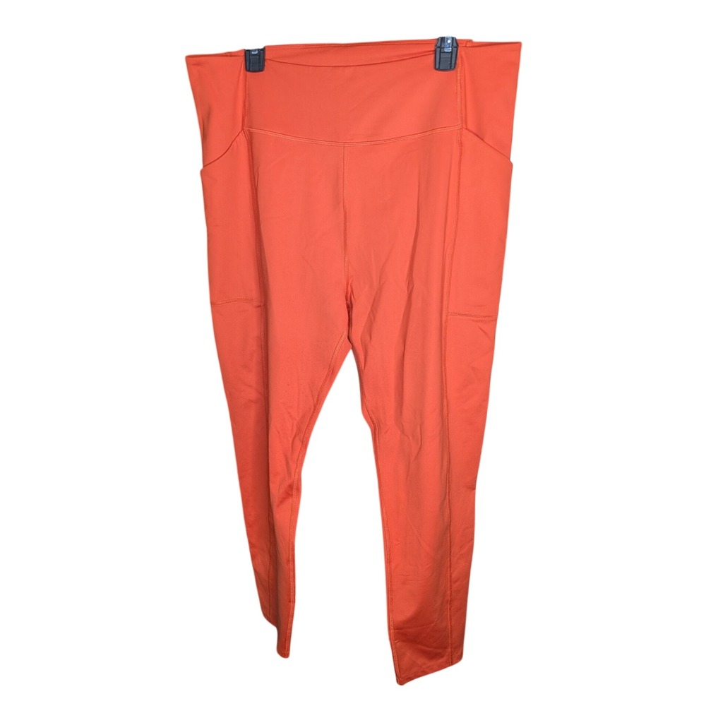 Girlfriend Collective 5XL Orange High Rise Pocket Leggings Recycled Active 4016